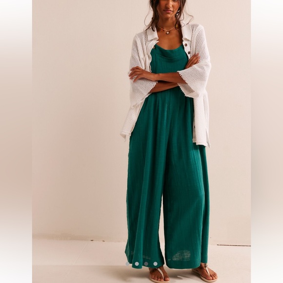 Free people sun drenched overalls bayou color - Picture 3 of 10